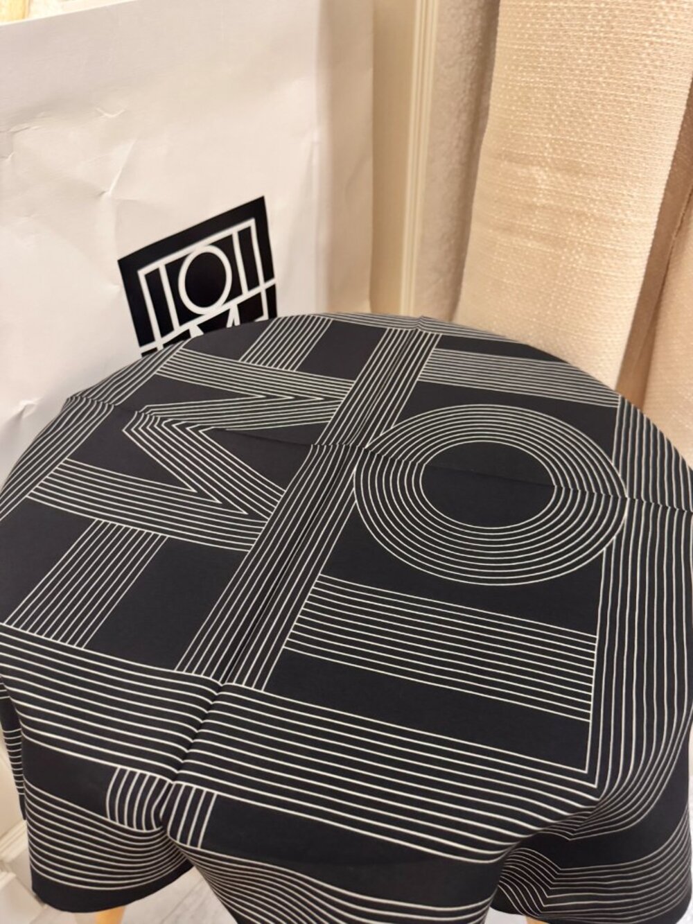 TOTEME Signature monogram silk scarf in black
